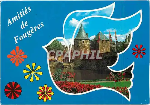Cartes postales moderne Fougeres L et L L'Entree du Chateau et l'Etang de Couarde