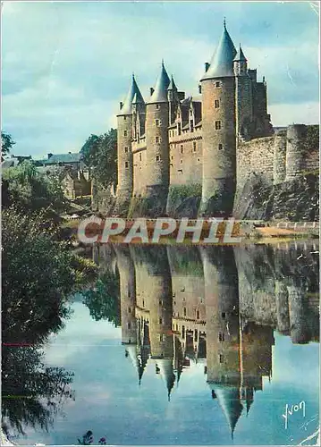 Cartes postales moderne La Bretagne Josselin Morbihan Le Chateau se refletant dans l'Oust