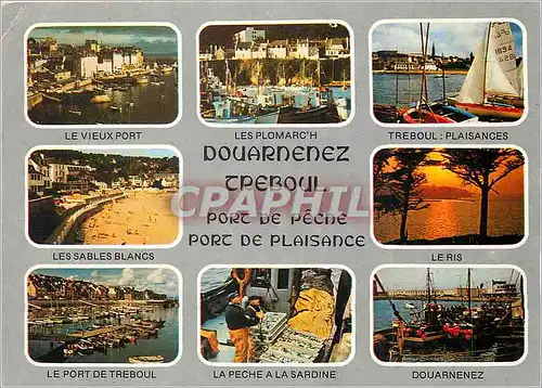 Moderne Karte Douarnenez Treboul Le port de Douarnenez