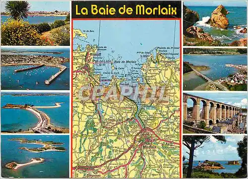 Moderne Karte La Baie de Morlaix