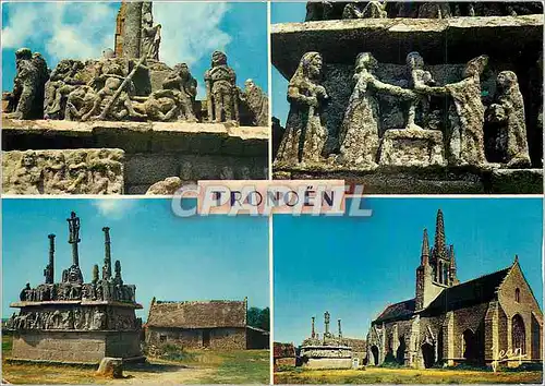 Cartes postales moderne Tronoen Finistere L'Eglise et le Calvaire