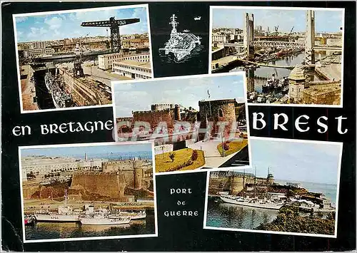 Moderne Karte En Bretagne Brest Port de Guerre