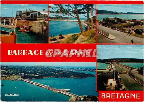 Moderne Karte Barrage de la Rance Bretagne