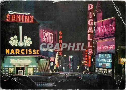 Cartes postales moderne Paris Minuit Place Pigalle