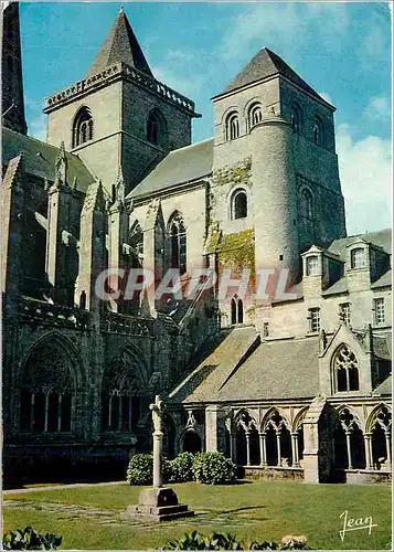 Moderne Karte La Bretagne Treguier C du N Le Cloitre de la Cathedrale et la Tour d'Hostings