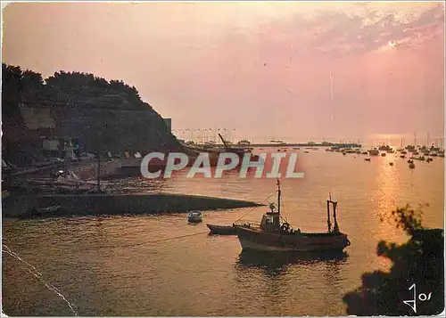 Cartes postales moderne Saint Cast Effet de soleil sur le port de plaisance