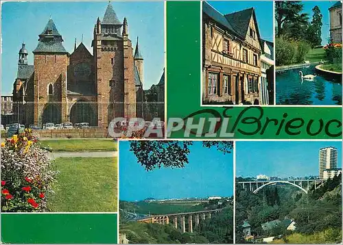 Moderne Karte Saint Brieuc C du N La Cathedrale Vieille demeure rue de Goue Grandes Promenade