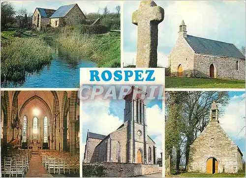 Cartes postales moderne Rospez Le Moulin les chapelles de St Dogmel et de la Ville Blanche