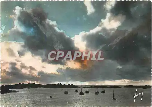 Cartes postales moderne Tregastel C du N Crepuscule