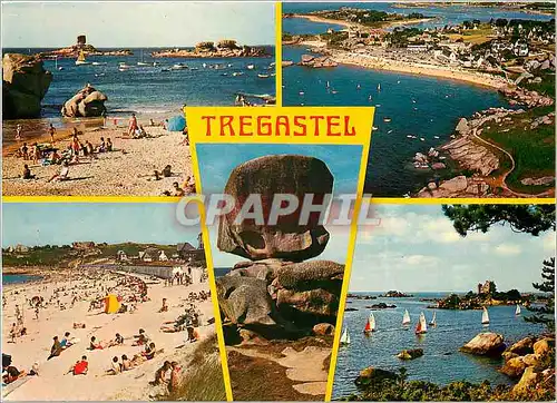 Cartes postales moderne Tregastel Les plages du Coz Pors et de la Greve Blanche