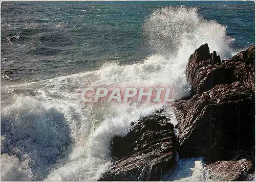 Moderne Karte La Bretagne Pittoresque Tempete sur la Cote Sauvage