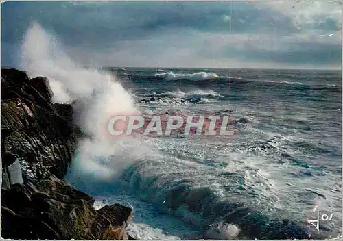 Moderne Karte Vague deferlant sur la Cote Bretonne