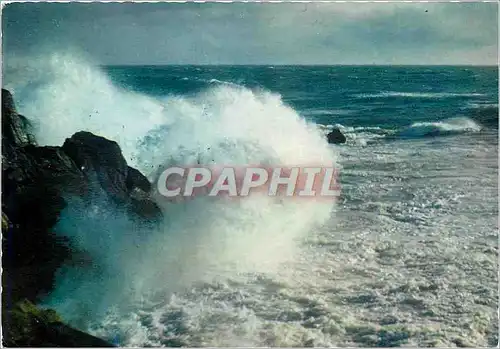 Moderne Karte Vague deferlant sur la Cote Bretonne