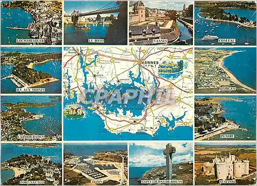 Cartes postales moderne Le Golfe du Morbihan Les circuits touristiques