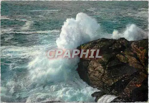 Cartes postales moderne La Bretagne en Couleurs Vague deferlant en panache