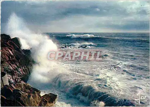 Moderne Karte Vague deferlant sur la Cote Bretonne