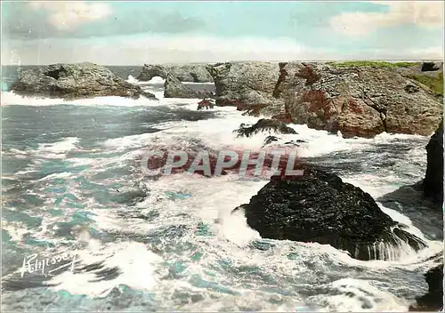 Moderne Karte Belle Isle en Mer Sauzon La Roche Percee et la Cote de l'Apothicairerie