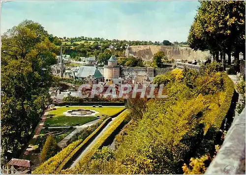 Moderne Karte Fougeres Ille et Vilaine Vue generale prise du Jardin public