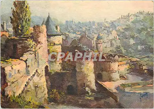 Cartes postales moderne Fougeres Ille et Vilaine Le Chateau Porte Notre Dame et la Ville Haute