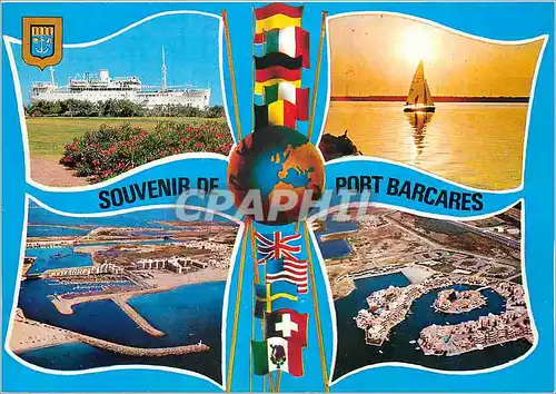 Moderne Karte Souvenir de Port Barcares