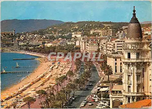 Cartes postales moderne Cannes La Promenade de la Croisette Vue generale