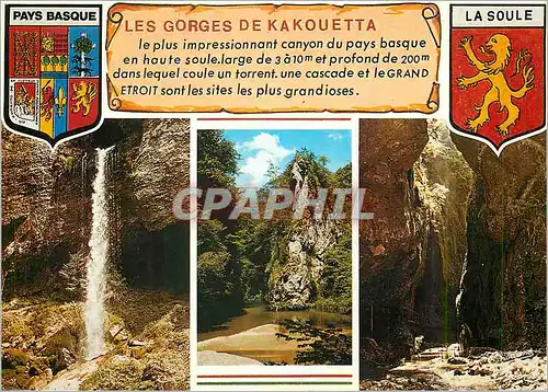 Moderne Karte Gorges de Kakouetta