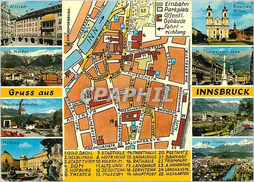 Moderne Karte Gruss aus Innsbruck