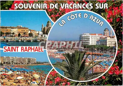 Moderne Karte Souvenir de Vacances sur Saint Raphael