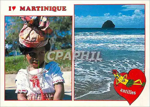 Moderne Karte Martinique Antilles Le Rocher du Diamant