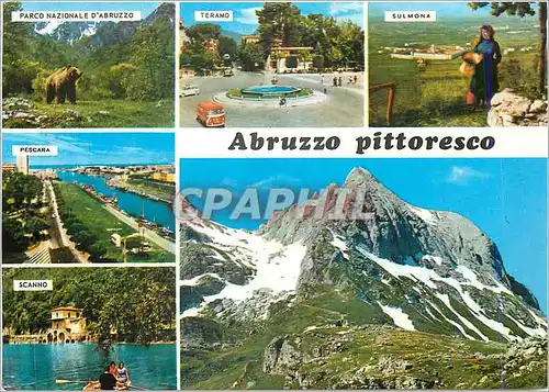 Moderne Karte Abruzzo Pittoresco