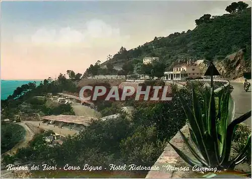 Moderne Karte Riviera dei Fiori Cervo Ligure Hotel Ristorante Mimosa Camping