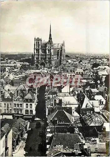 Moderne Karte Amiens Somme La Cathedrale vue du Beffroi