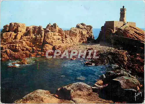 Cartes postales moderne Brehat Cotes du Nord Le des fleurs et des rochers roses Le Phare du Paon