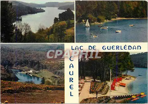 Moderne Karte Lac de Guerledan Caurel