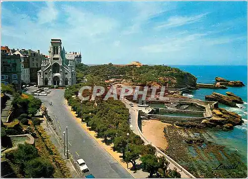 Cartes postales moderne Biarritz BP Le Port des Pecheurs et l'Eglise Sainte Eugenie