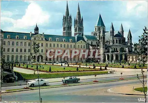 Cartes postales moderne Caen Le Jardin l'Hotel de L'Abbaye aux Hommes Eglise Saint Etienne