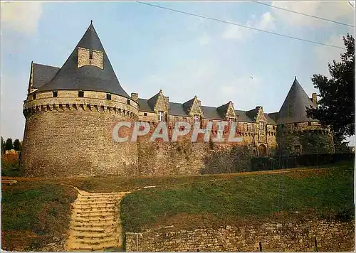 Moderne Karte Pontivy La facade principale du Chateau bati par Jean II de Rohan en 1485