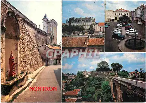 Cartes postales moderne Nontron Dordogne La Vieille fontaine et les remparts