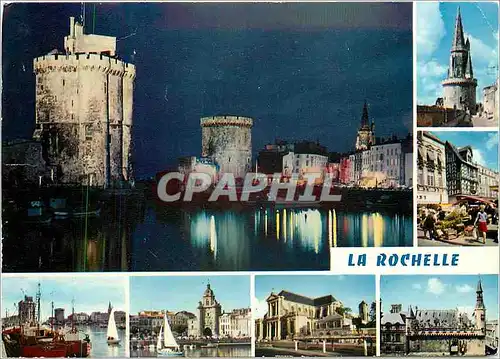 Moderne Karte La Rochelle Charente Maritime Panorama surl la Ville