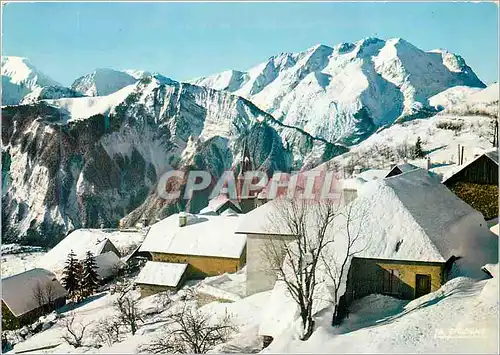 Cartes postales moderne Huez Dauphine La montagne de Pregentil et le Taillefer