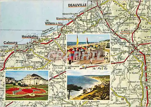 Cartes postales moderne D'Apres Carte Michelin