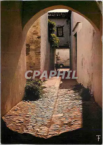 Moderne Karte Ile De Re La Couarde sur Mer Porche aux paves Traine de soleil