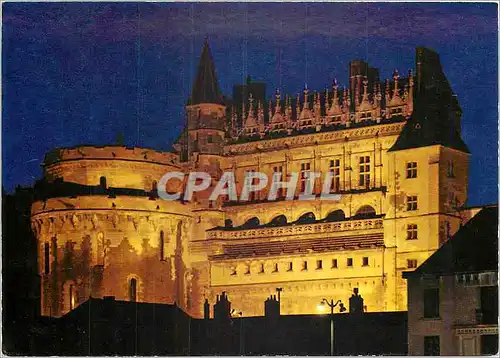 Cartes postales moderne Amboise Indre et Loire Le Chateau royal illumine