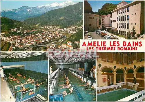 Moderne Karte Amelie les Bains Les Thermes Romains