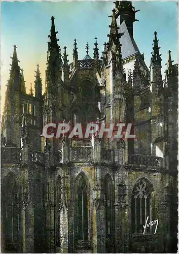Moderne Karte Mont Saint Michel Manche L'eglise abbatiale Le choeur