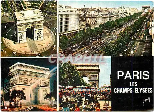 Moderne Karte Paris Les Champs Elysees L'Arc de Triomphe L'Avenue des Champs Elysees