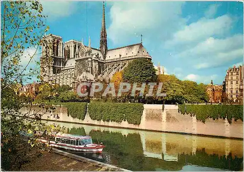 Moderne Karte Paris Notre Dame et la Seine