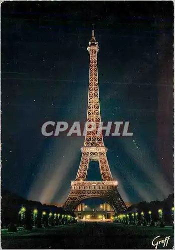 Cartes postales moderne Paris La Tour Eiffel illuminee