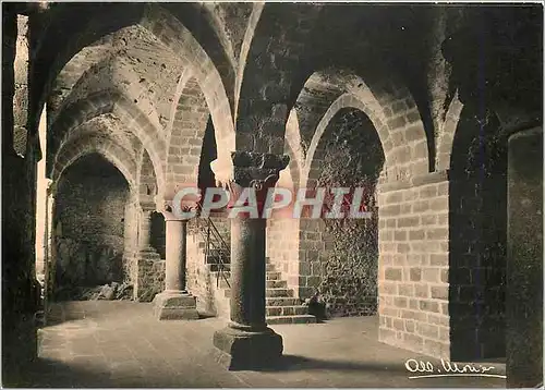 Moderne Karte Le Mont Saint Michel Manche La Crypte de l'Aguilon