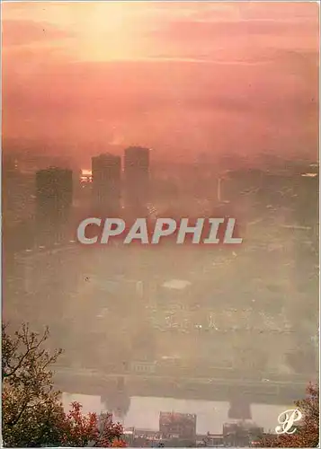 Cartes postales moderne Grenoble L'Isere et les Trois Tours de l'lle Verte dans la brume